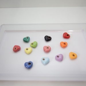 Ceramic Earrings Accessories -Hearts (Pair)