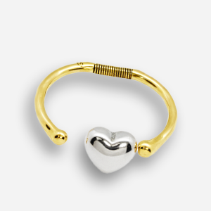 NEW Mini Versatile Bracelet Gold Plated with Silver Heart