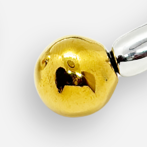 Metal Gold bead for double bracelet