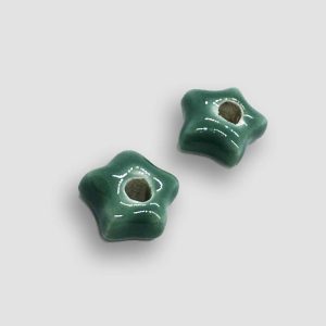 Star Ceramic for earrings versatile - Green