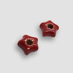 Star Ceramic for earrings versatile - Red
