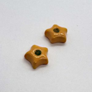 Star Ceramic for Earrings versatile - Mandarine