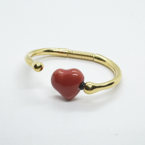 NEW Mini Versatile Bracelet Gold Plated with Ceramic Heart