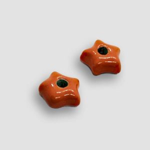Star Ceramic for Earrings versatile - Orange