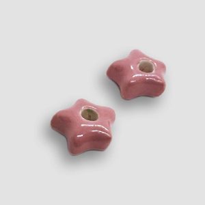 Star Ceramic for earrings versatile - Pink