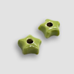 Star Ceramic for Earrings versatile -  Light green