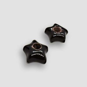 Star Ceramic for earrings versatile - Black