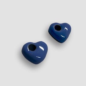 Heart Ceramic for Earrings versatile - Blue