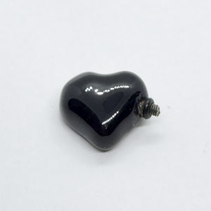 Ceramic Heart Accessory for Bracelet - Black