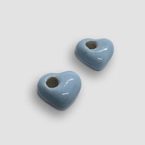 Heart Ceramic for Earrings versatile - Sky Blue