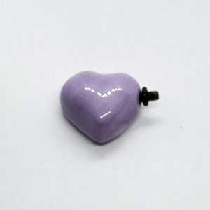 Ceramic Heart Accessory for Bracelet - Lilac