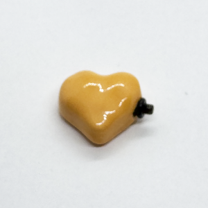 Ceramic Heart Accessory for Bracelet - Mandarine
