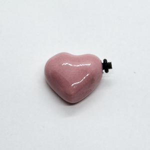 Ceramic Heart Accessory for Bracelet - Pink