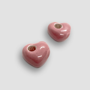 Heart Ceramic for Earrings versatile – Pink
