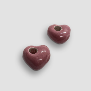 Heart Ceramic for Earrings versatile – Raspberry