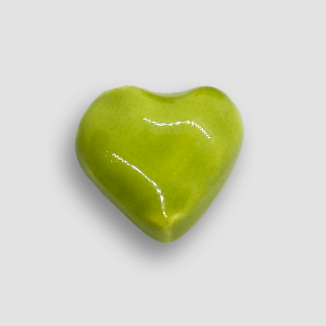 Accessory Ceramic Heart for Rings or Necklaces - Lime Green