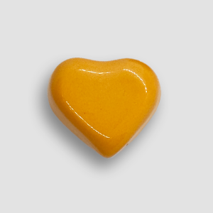 Accessory Ceramic Heart for Rings or Necklaces - Mandarine