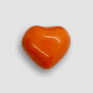 Accessory Ceramic Heart for Rings or Necklaces - Orange