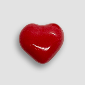 Accessory Ceramic Heart for Rings or Necklaces - Raspberry
