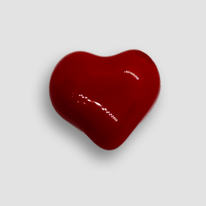 Accessory Ceramic Heart for Rings or Necklaces - Red