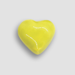 Accessory Ceramic Heart for Rings or Necklaces - Yellow
