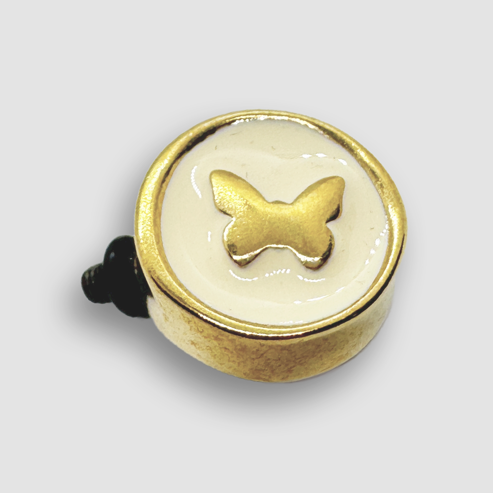 Gold Plated Accessorie for Mini Veratile Bracelets - Beige / Butterfly