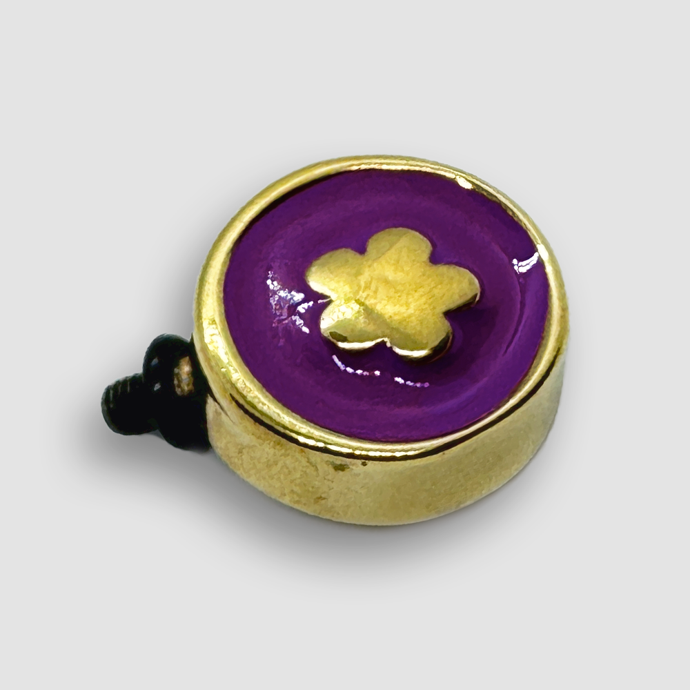 Gold Plated Accessorie for Mini Veratile Bracelets - Purple / Flower