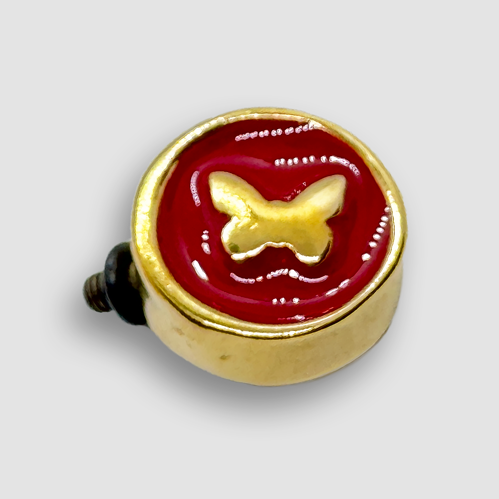 Gold Plated Accessorie for Mini Veratile Bracelets - Red / Butterfly