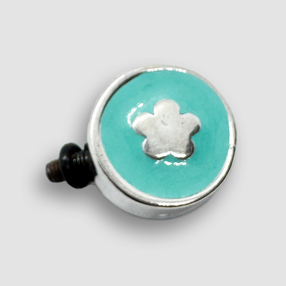 Silver Plated Accessorie for Mini Veratile Bracelets - Turquoise / Flower