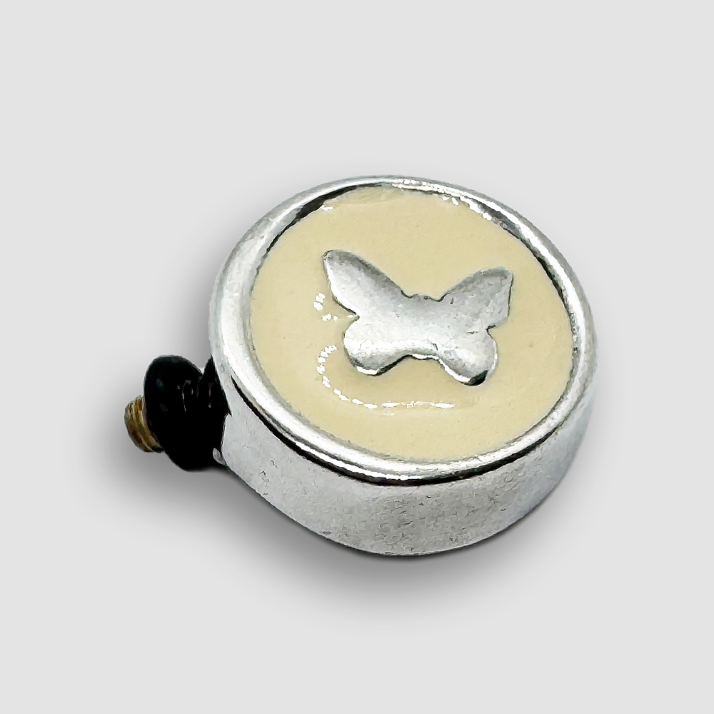 Silver Plated Accessorie for Mini Veratile Bracelets - Beige / Butterfly