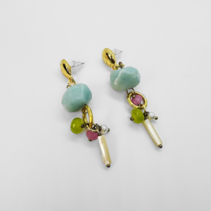 Gold-plated Earrings with stone detail