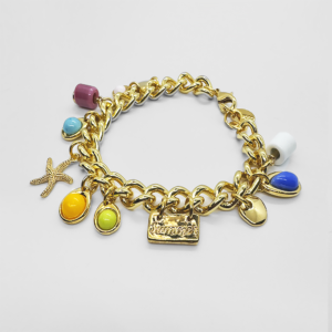 Summer gold-plated Bracelet with a thick chain shape